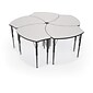 Balt Platinum Legs/Edgeband Small Shapes Desk Without Book Box, Grey Nebula (90581)