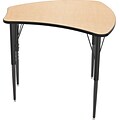Balt Platinum Legs/Edgeband Small Shapes Desk Without Book Box, Fusion Maple (90580)