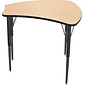 Balt Platinum Legs/Edgeband Small Shapes Desk Without Book Box, Fusion Maple (90580)