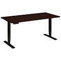 Bush Business Furniture Move 80 Series 60W x 30D Height Adjustable Standing Desk, Mocha Cherry, Installed (HAT6030MRSBKFA)