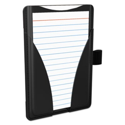 Oxford At-Hand Note Card Case Holds & Includes 25 5 x 3 Ruled Cards, Black