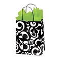 Shamrock Printed Paper Shopping Bag, 8 x 4 3/4 x 10 1/2 , Bold Scroll