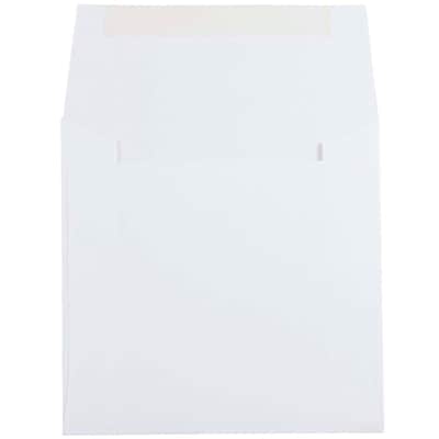 JAM Paper 5.5 x 5.5 Square Invitation Envelopes, White, Bulk 250/Box (28415H)