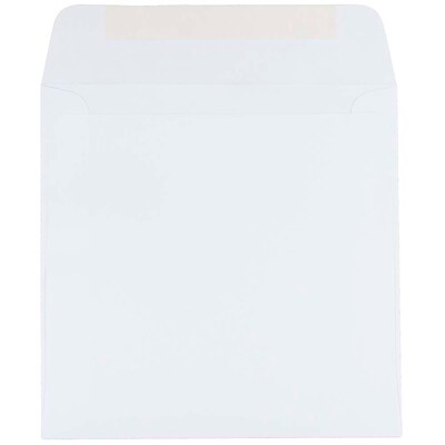 JAM Paper 6.5 x 6.5 Square Invitation Envelopes, White, 100/Pack (28417B)