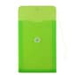 JAM Paper® Plastic Envelopes with Button and String Tie Closure, Open End, 6.25" x 9.25", Lime Green Poly, 1080/Pack (472B1LIC)
