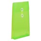 JAM Paper® Plastic Envelopes with Button and String Tie Closure, Open End, 6.25" x 9.25", Lime Green Poly, 1080/Pack (472B1LIC)