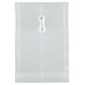 JAM Paper® Plastic Envelopes with Button and String Tie Closure, Open End, 6.25 x 9.25, Clear, 12/Pack (472B1CL)