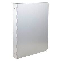 JAM Paper Standard 1 3-Ring Non-View Binder, Silver (7332)