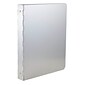 JAM Paper Standard 1" 3-Ring Non-View Binder, Silver (7332)