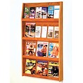Wooden Mallet Full-View Wall-Mounted Literature Displays; 24-Pocket, Oak Finish, 49x28-1/2x4-3/4