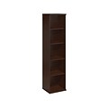 Bush Business Furniture Westfield 18W 5 Shelf Bookcase, Mocha Cherry (WC12912)