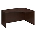 Bush Business Furniture Westfield 60W x 43D Right Handed L Bow Desk, Mocha Cherry, Installed (WC12922FA)
