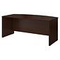 Bush Business Furniture Westfield 72"W Bow Front Desk, Mocha Cherry (WC12946)