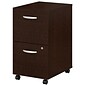 Bush Business Furniture Westfield 2-Drawer Mobile Vertical File Cabinet, Letter/Legal Size, Lockable, Mocha Cherry (WC12952)