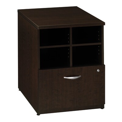 Bush Business Furniture Westfield 24W Storage Cabinet, Mocha Cherry, Installed (WC12904FA)