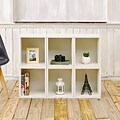 Way Basics 30.9H x 40.2W 6 Stackable Modular Modern Eco Storage Cube Plus System, White (PS-MCP-6-WE)