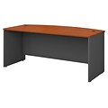 Bush Business Furniture Westfield 72W x 36D Bow Front Desk, Auburn Maple, Installed (WC48546FA)