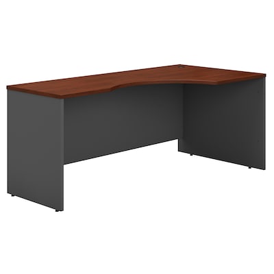 Bush Business Furniture Westfield 72W Right Handed Corner Desk, Hansen Cherry/Graphite Gray (WC2442