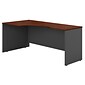 Bush Business Furniture Westfield 72"W Left Handed Corner Desk, Hansen Cherry/Graphite Gray (WC24432)