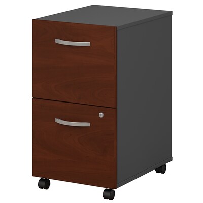 Bush Business Furniture Westfield 2 Drawer Mobile File Cabinet, Hansen Cherry, Installed (WC24452SUFA)