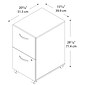 Bush Furniture Bush Series 2-Drawer Mobile Vertical File Cabinet, Letter/Legal Size, Lockable, Hansen Cherry (WC24452)