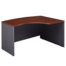 Bush Business Furniture Westfield 60W Right Handed L Bow Desk, Hansen Cherry/Graphite Gray (WC24422