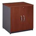 Bush Business Furniture Westfield 30W Storage Cabinet, Hansen Cherry, Installed (WC24496AFA)