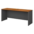 Bush Business Furniture Westfield 72W x 24D Credenza Desk, Natural Cherry, Installed (WC72426FA)