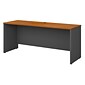 Bush Business Furniture Westfield 72"W Credenza Desk, Natural Cherry/Graphite Gray (WC72426)