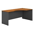 Bush Business Furniture Westfield 72W Right Handed Corner Desk, Natural Cherry, Installed (WC72423FA)