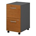 Bush Business Furniture Westfield 2 Drawer Mobile File Cabinet, Natural Cherry, Installed (WC72452SUFA)