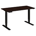 Bush Business Furniture Move 80 Series 48W x 24D Height Adjustable Standing Desk, Mocha Cherry, Installed (HAT4824MRSBKFA)