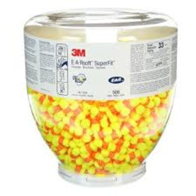 3M Occupational Health & Env Safety One Touch Uncorded Earplugs Refill, 500/Pack