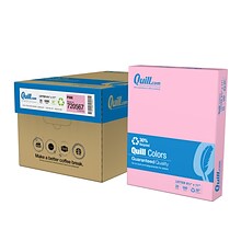 Quill Brand® 30% Recycled Colored Multipurpose Paper, 20 lbs., 8.5 x 11, Pink, 500 Sheets/Ream, 10