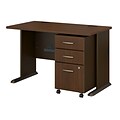 Bush Business Furniture Westfield 2 Drawer Mobile File Cabinet, Warm Oak, Installed (WC67552SUFA)