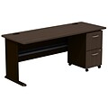 Bush Business Furniture Westfield Series C Storage Cabinet, Warm Oak/Graphite Gray, Installed (SRA028WASUFA)
