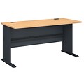 Bush Business Furniture Cubix 60W Desk, Beech, Installed (WC14360FA)