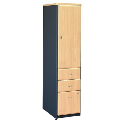 Bush Business Furniture Cubix Vertical Storage Locker, Beech, Installed (WC14375PSUFA)