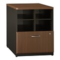 Bush Business Furniture Cubix 24W Storage Cabinet, Sienna Walnut (WC25523P)