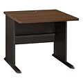 Bush Business Furniture Cubix 36W Desk, Sienna Walnut (WC25536)