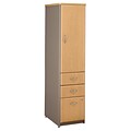 Bush Business Furniture Cubix Vertical Storage Locker, Light Oak (WC64375P)