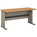 Bush Business Furniture Cubix 60W Desk, Light Oak (WC64360)