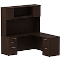 Bush Business Furniture 300 Series 36W 2 Drawer Lateral File with 36W Tall Wardrobe Storage, Natural Maple