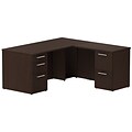 Bush Business Furniture Emerge 72W x 36D U Shaped Desk w/ 2 Pedestals, Natural Maple, Installed (300S026MRFA)