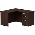 Bush Business Furniture Emerge 72W Bow Front U Shaped Desk w/ Hutch and 2 Pedestals, Mocha Cherry, Installed (300S041MRFA)