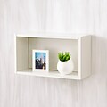 Way Basics 11.2H Wall Rectangle Floating and Modern Decorative Eco Shelf, White (W-RECT-WE)