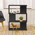 Way Basics Eco-Friendly 3 Shelf Madison Bookcase, Room Divider, Storage Shelf, Black Wood Grain