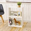 Way Basics 30.2H 2-Shelf Duplex Bookcase and Modern Eco Storage Shelf, White (WB-2SR-WE)