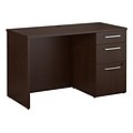 Bush Business Furniture Emerge 72W x 22D Office Desk w/ Pedestal, Natural Maple, Installed (300SCSP48MRKFA)