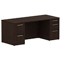 Bush Business Furniture 300 Series 60W x 30D Shell Desk, Modern Cherry, Installed (300SDDP72MRKFA)